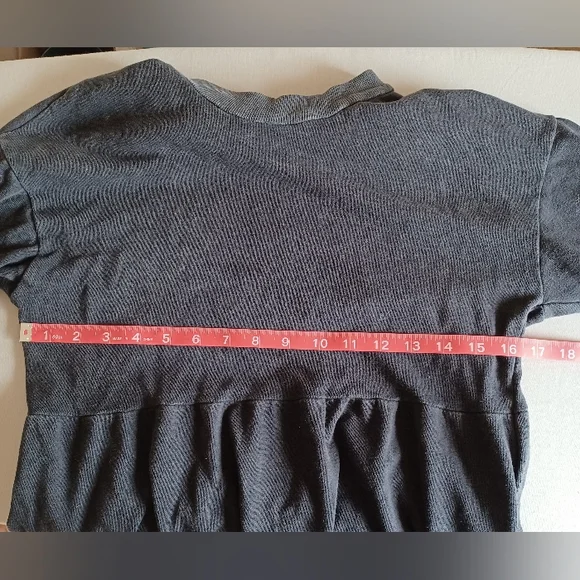 3 For $15 /Wild Fable Dark Gray, Black Long Sleeve Sweatshirt Dress with Pockets - Picture 8 of 9